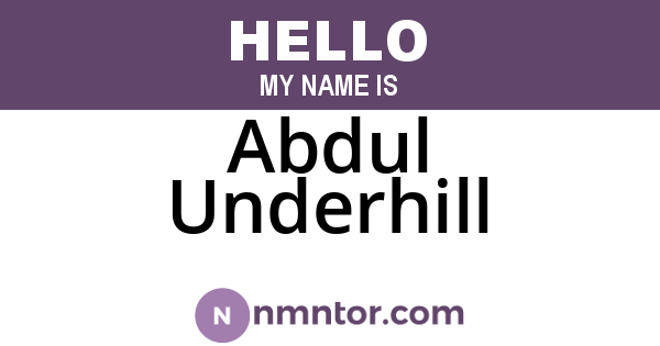 Abdul Underhill