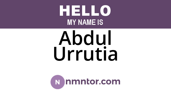 Abdul Urrutia