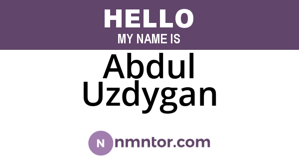 Abdul Uzdygan