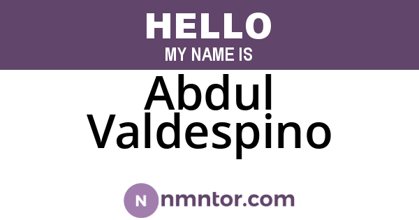 Abdul Valdespino