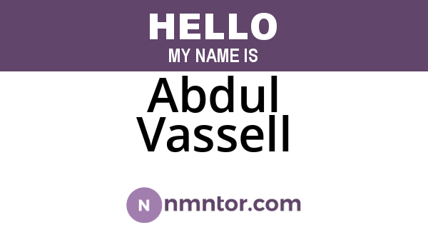Abdul Vassell