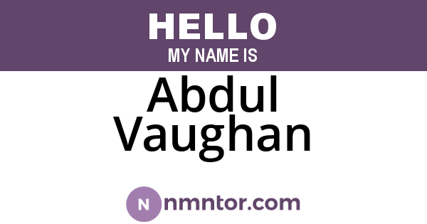 Abdul Vaughan