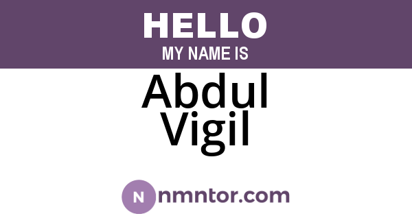Abdul Vigil