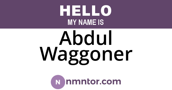 Abdul Waggoner