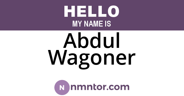 Abdul Wagoner