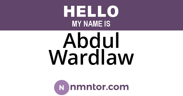 Abdul Wardlaw