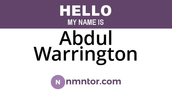 Abdul Warrington
