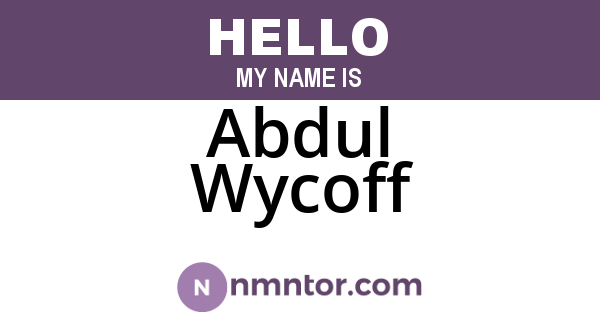 Abdul Wycoff