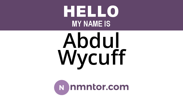 Abdul Wycuff