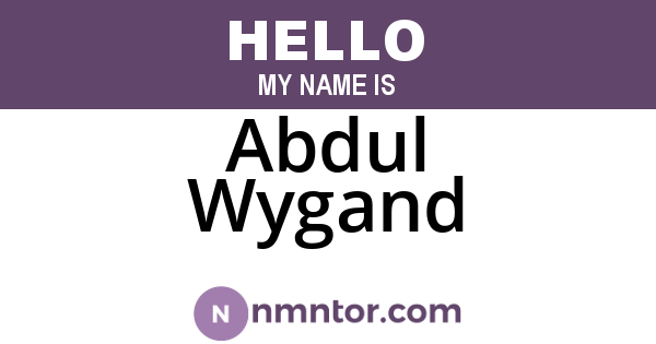 Abdul Wygand