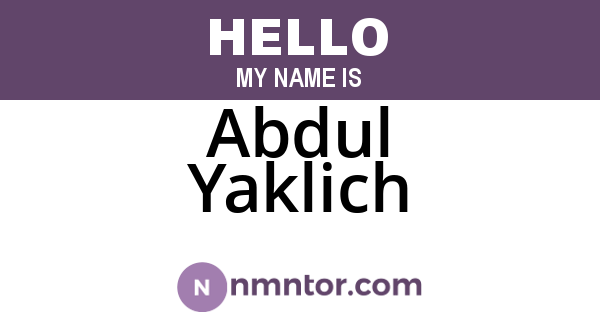 Abdul Yaklich