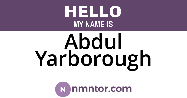 Abdul Yarborough