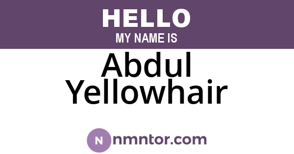 Abdul Yellowhair
