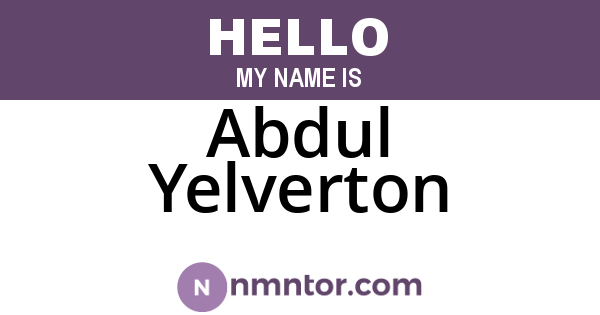 Abdul Yelverton