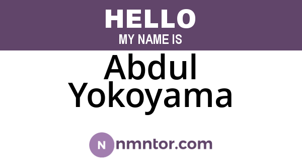 Abdul Yokoyama