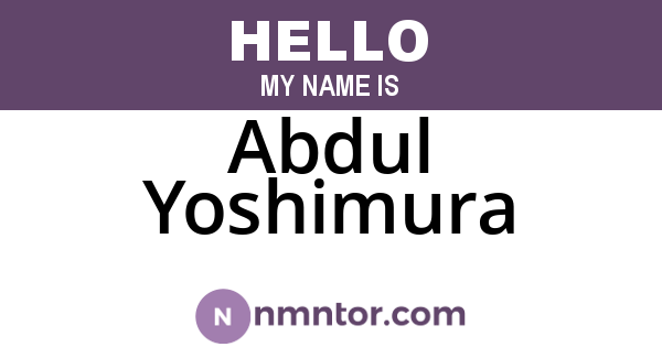 Abdul Yoshimura
