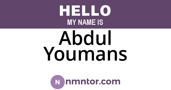 Abdul Youmans