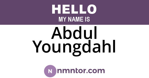 Abdul Youngdahl