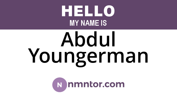 Abdul Youngerman