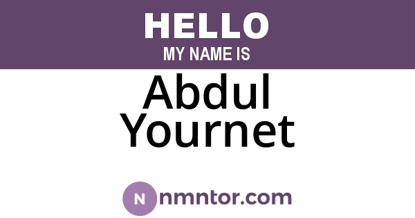 Abdul Yournet