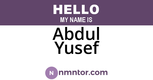Abdul Yusef