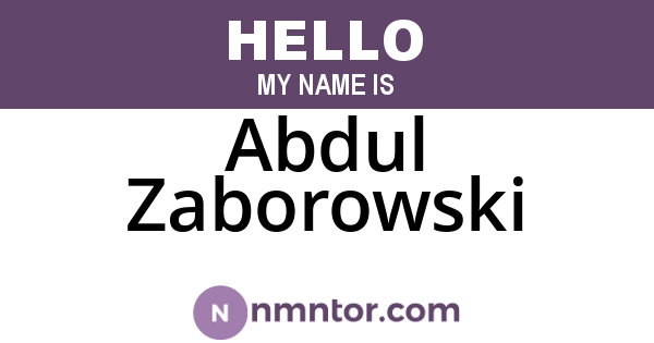 Abdul Zaborowski