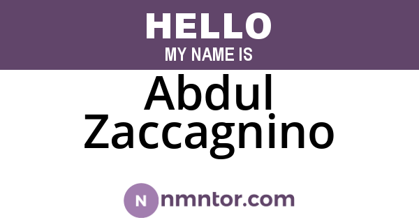 Abdul Zaccagnino