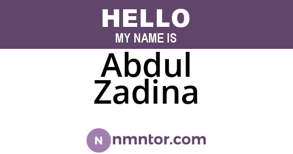 Abdul Zadina