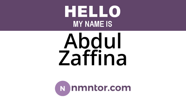 Abdul Zaffina