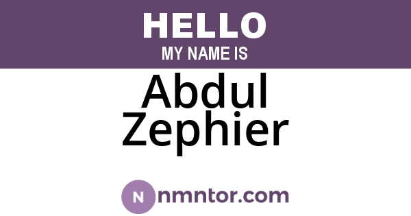 Abdul Zephier