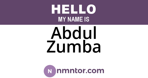 Abdul Zumba