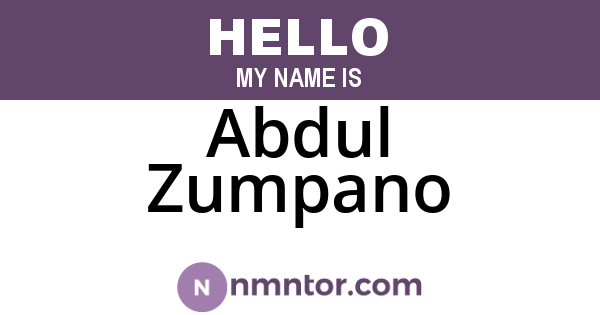Abdul Zumpano