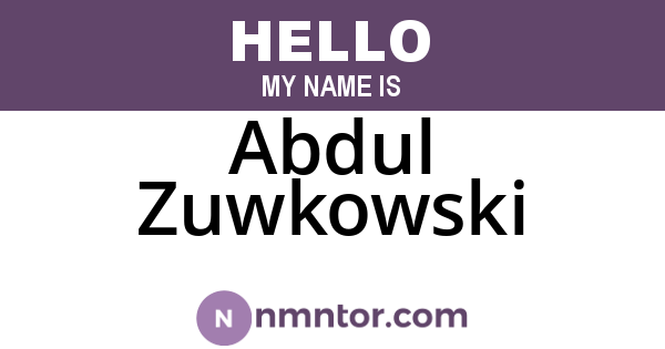 Abdul Zuwkowski