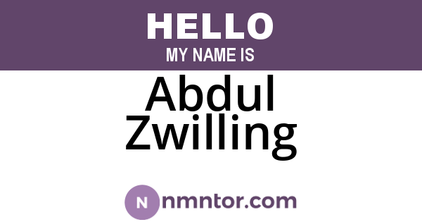 Abdul Zwilling