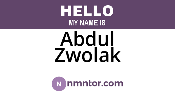 Abdul Zwolak
