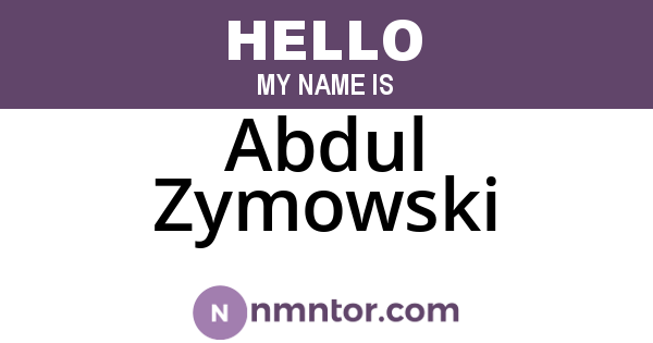 Abdul Zymowski