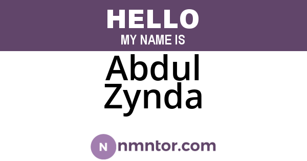 Abdul Zynda