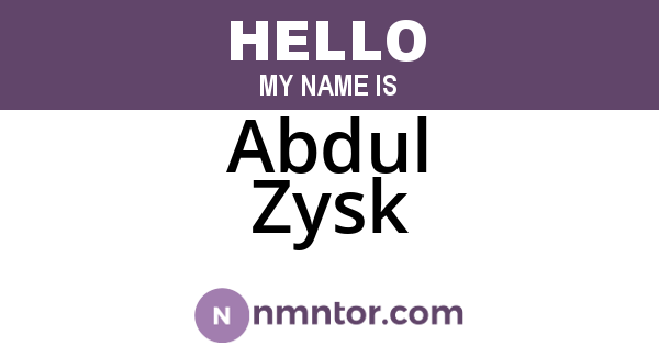 Abdul Zysk