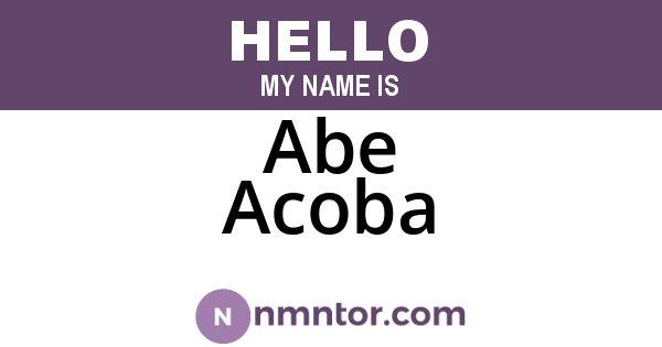 Abe Acoba