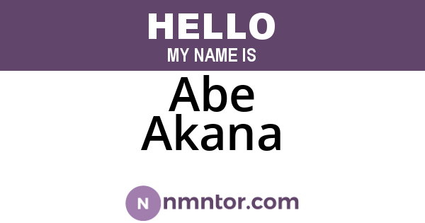 Abe Akana