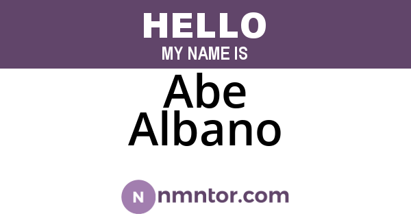 Abe Albano