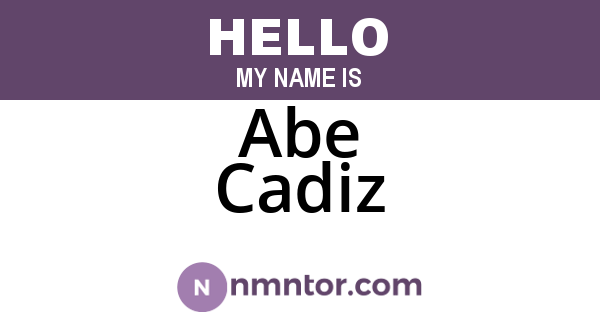 Abe Cadiz