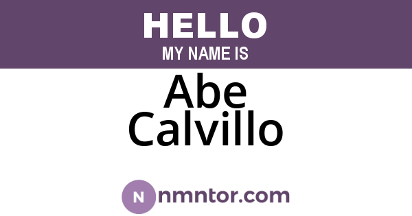 Abe Calvillo