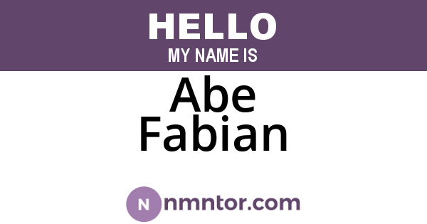 Abe Fabian