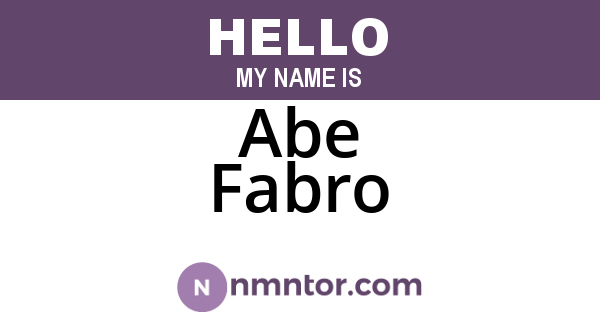 Abe Fabro