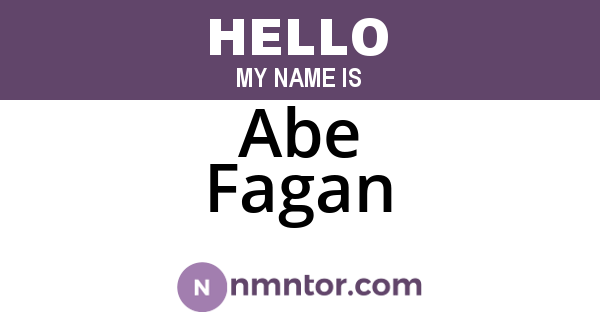 Abe Fagan