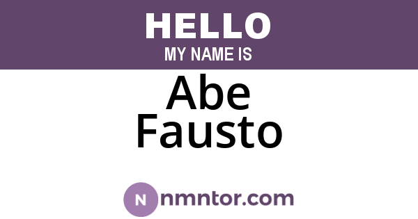 Abe Fausto