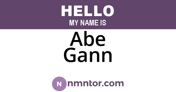 Abe Gann