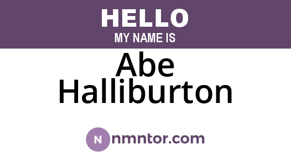 Abe Halliburton
