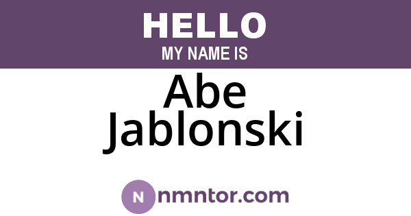 Abe Jablonski